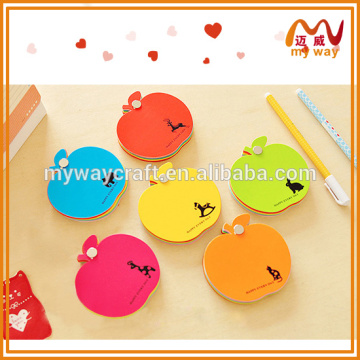 fancy apple shaped wholesale stationery of custom promotional notepads memo pads